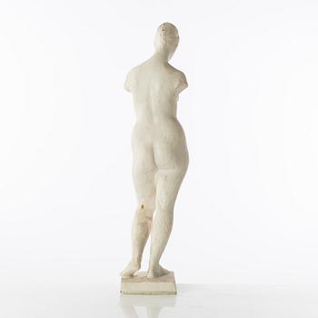 Gudmar Olovson, skulptur. Gips. Osignerad. Höjd 59 cm, längd 14 cm.