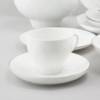 SERVIS, 90 pieces, porcelain, "Lotus", Rosenthal, Björn Wiinblad, 20th century later part.