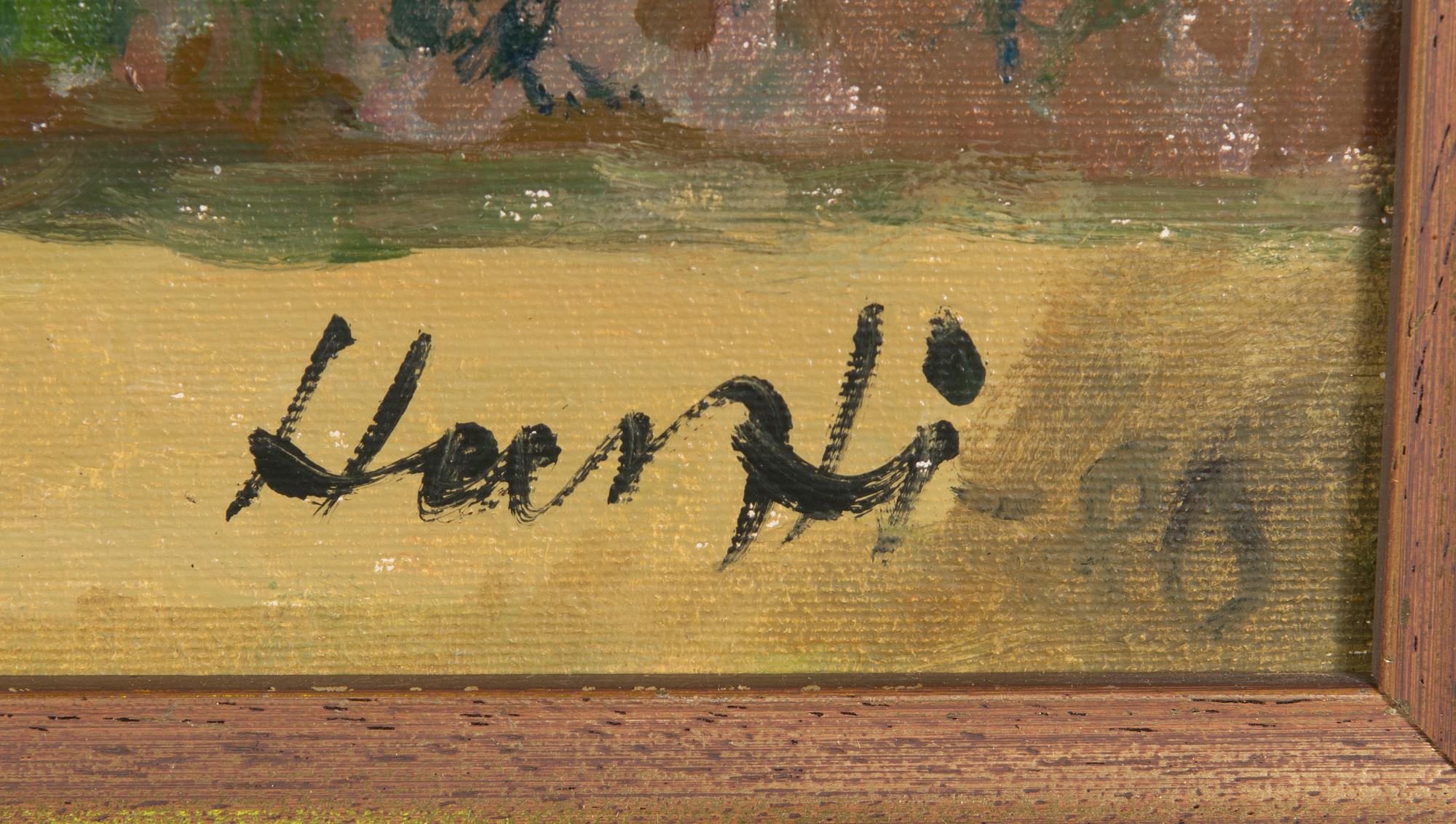 Armas Hursti, öljy leylle, signeerattu ja päivätty -80.