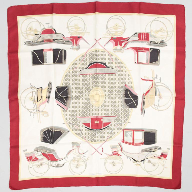 HERMÈS Two SIlk Scarfs.