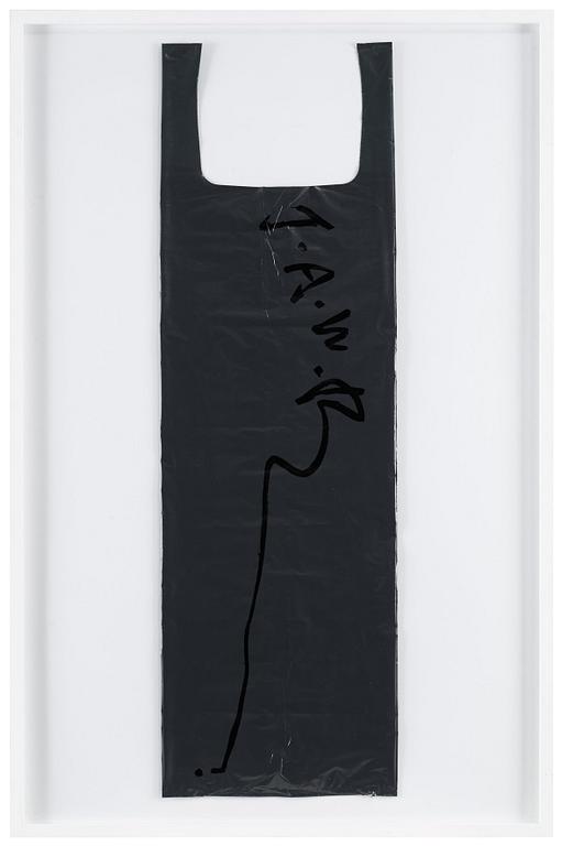 Matias Faldbakken, "Untitled (Garbage Bag Grey #1)".