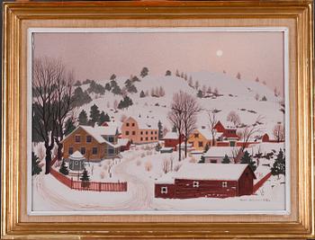 Oskar Bergman, WINTER DAY IN THE VILLAGE.