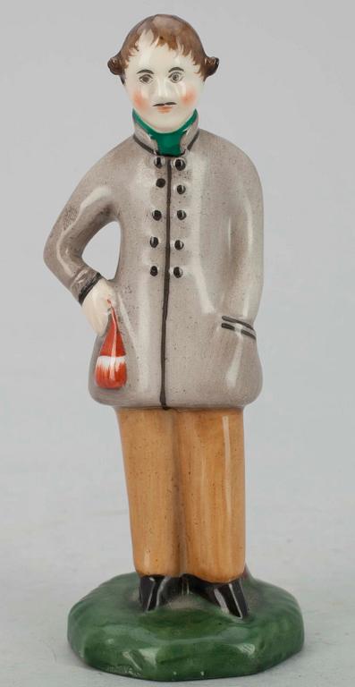 FIGURIN, porslin, Kuznetsov, Ryssland 1800-talets senare hälft.