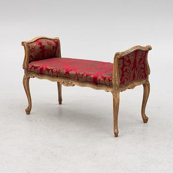 A Rococo style bench, 20th Century.