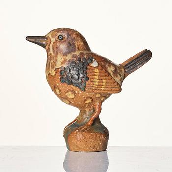 Tyra Lundgren, a stoneware sculpture of a bird, own studio, Bredkvie, Sweden.