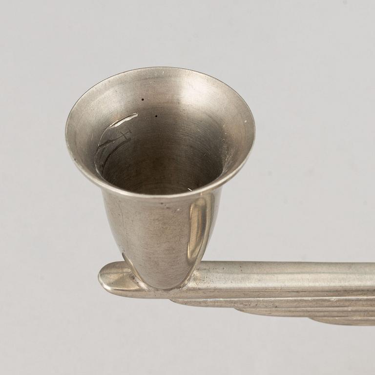 A pair of pewter candelabra, L &  L, Svenskt Tenn, 1938.