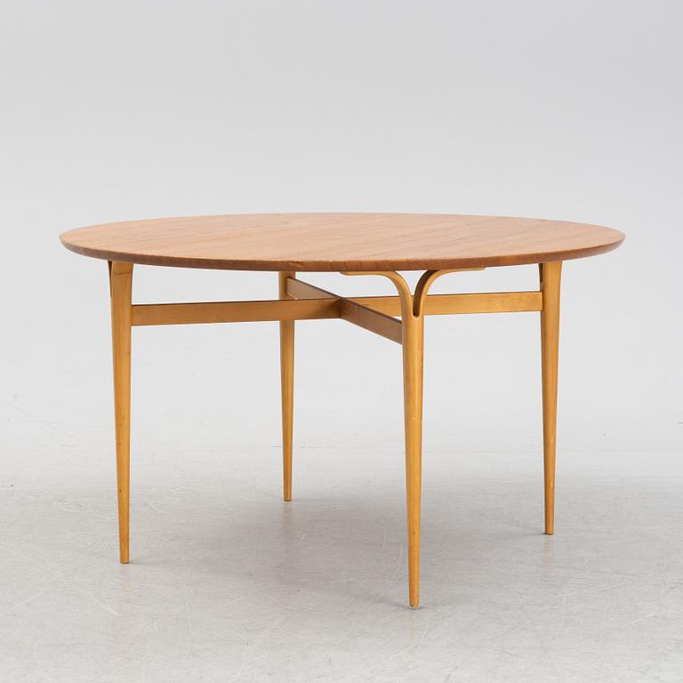 A teak dining table by Bruno Mathsson for Firma Karl Mathsson, 1960's.