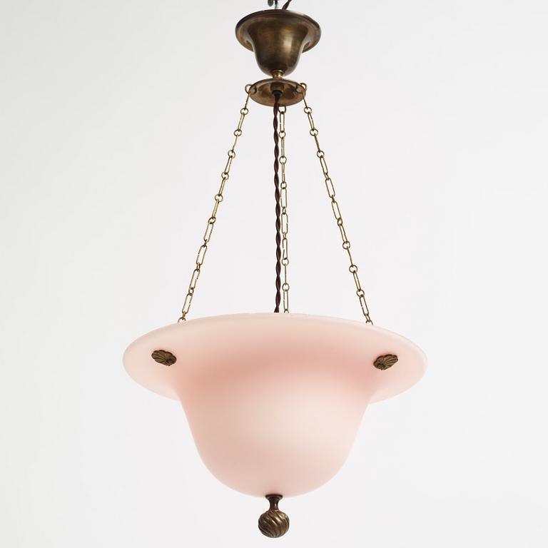 Erik Tidstrand, a model "25090" ceiling lamp, Nordiska Kompaniet, Sweden, circa 1923.
