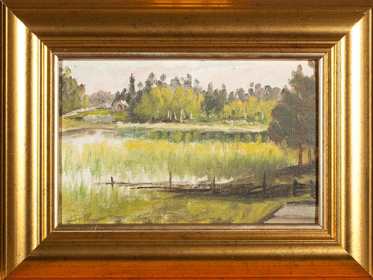 MATHILDA LAGERSPETZ, tillskriven, olja på duk, uppfodrad på skiva, osignerad.