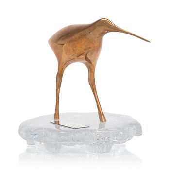 Tapio Wirkkala, a 'Sandpiper' sculpture, stamped Kultakeskus Oy Made in Finland Design: Tapio Wirkkala.