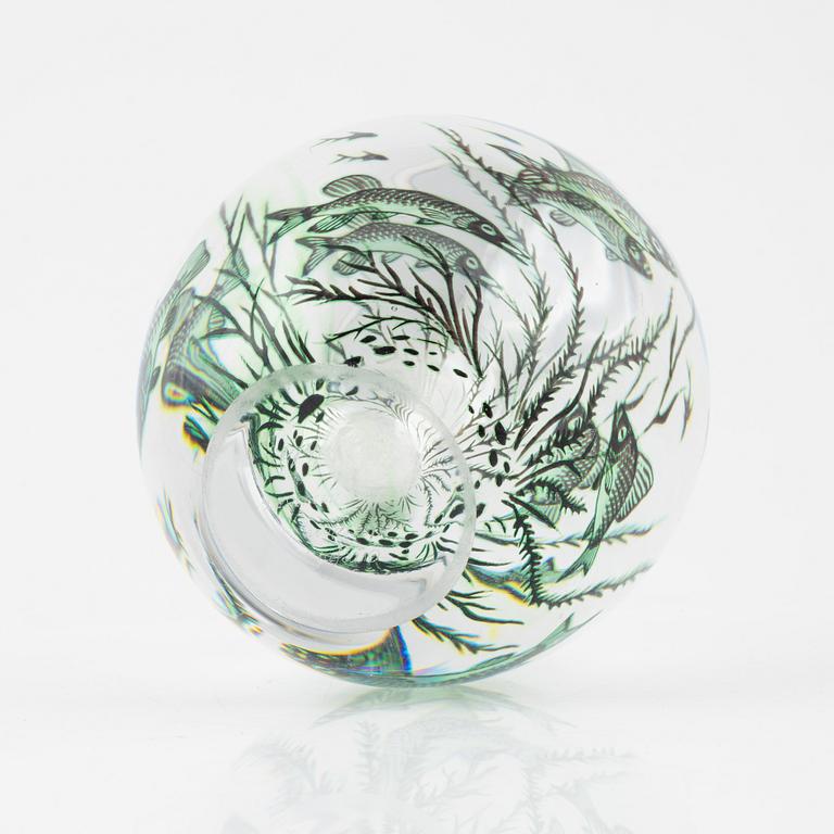 Edward Hald, a graal glass vase, Orrefors.