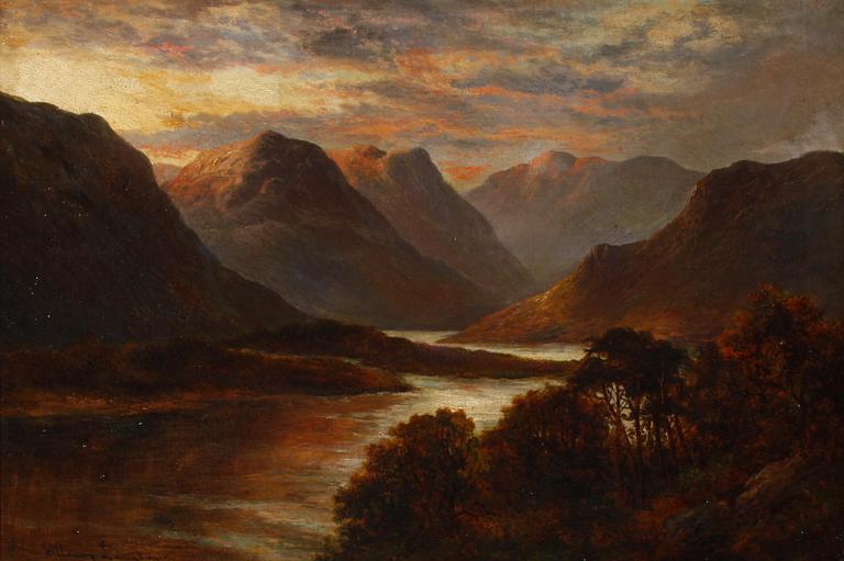 WILLIAM LANGLEY. Olja på duk, sign.