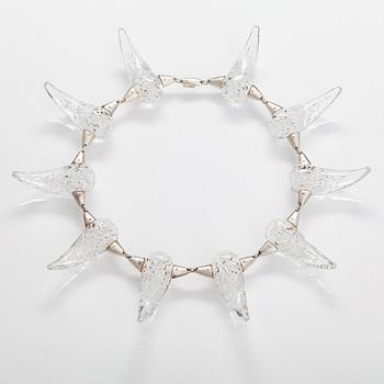 Björn Weckström, "Jibo", a serling silver and acrylic necklace, limited edition 20/50. Lapponia 2008.
