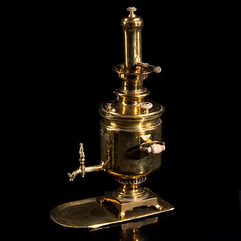 SAMOVAR, mässing, Bröderna Petrov, Tula Ryssland 1850.