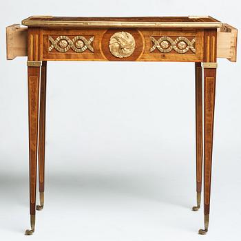 A Gustavian late 18th century table by Georg Haupt (master in Stockholm 1770-1784), not signed.