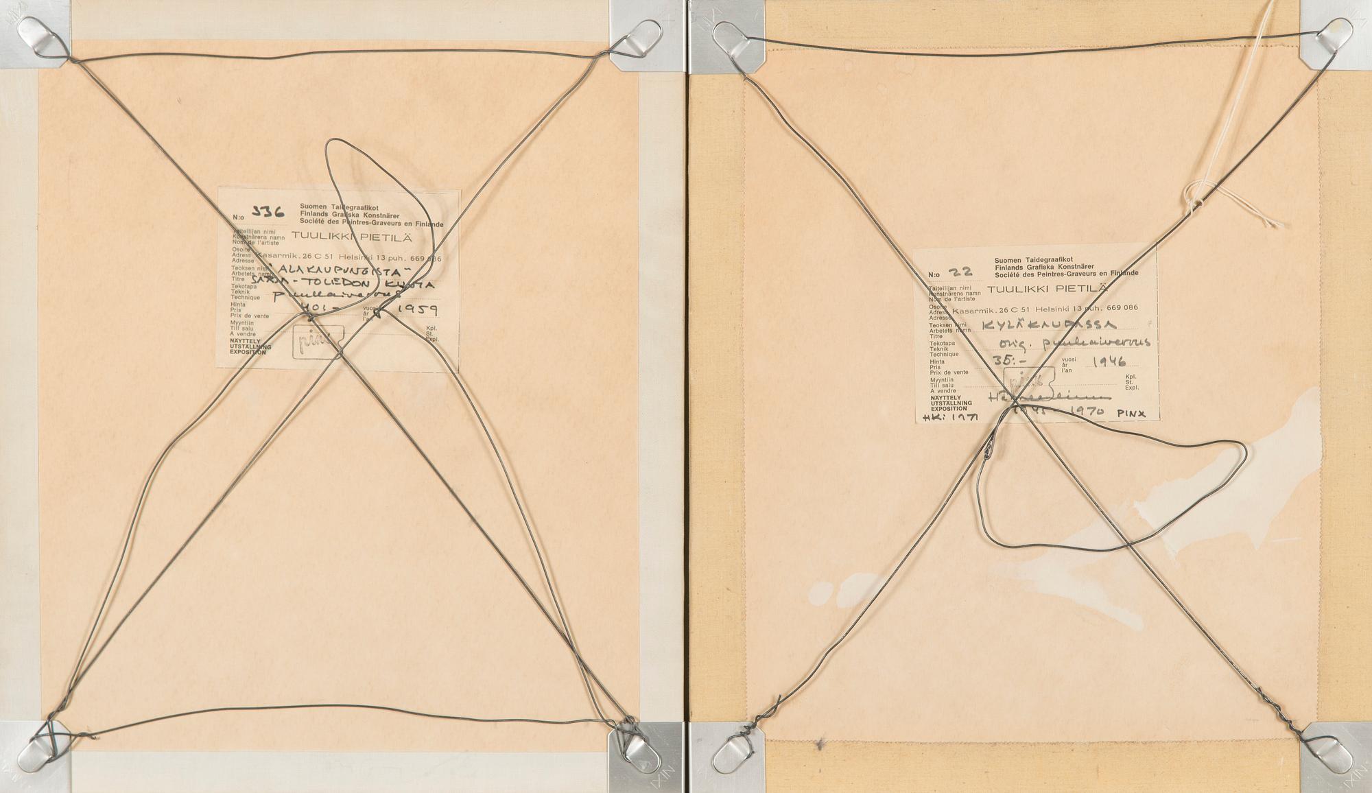 Tuulikki Pietilä, "Alakaupungissa" och "Kyläkaupassa".