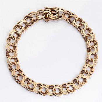 A 14K gold Bismarck link bracelet, Westerback, Helsinki 1967.