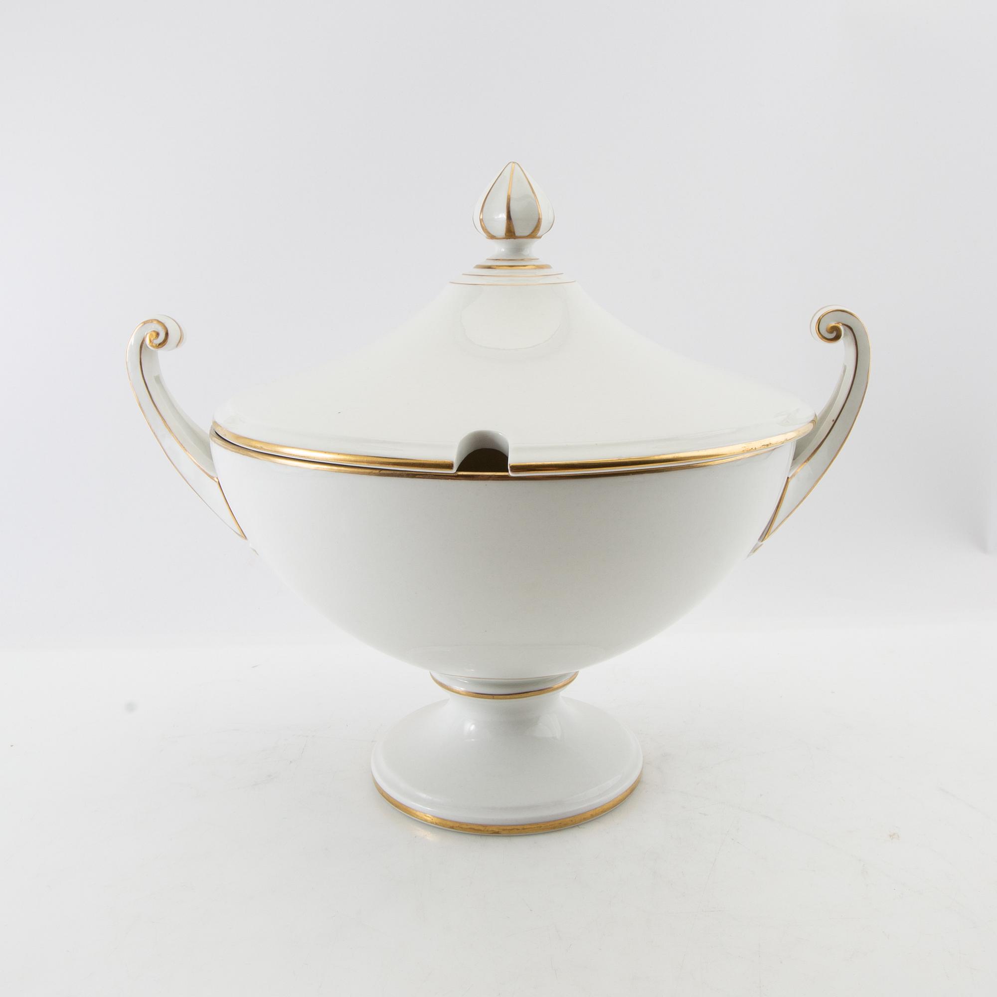 Service pieces 6 pcs Empire style including Rörstrand early 20th century porcelain.