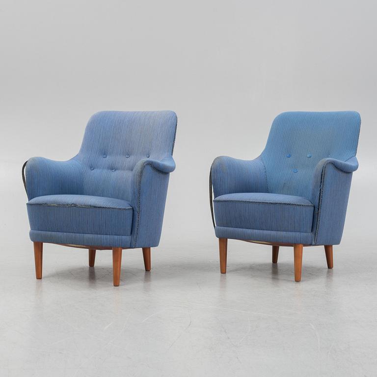 Carl Malmsten, a pair of 'Samsas' armchairs, second half of the 20th Century.