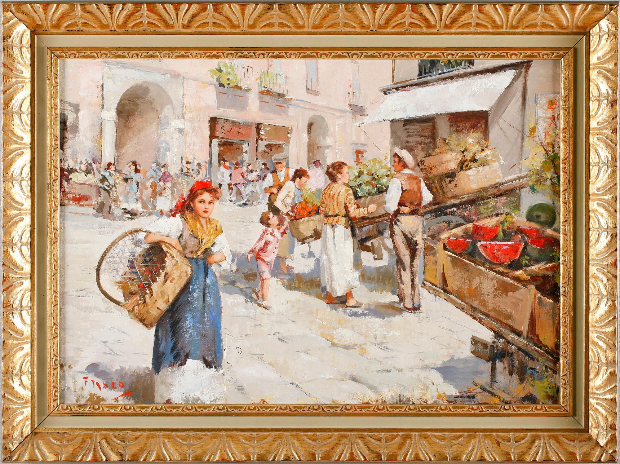 OKÄND KONSTNÄR, olja på duk, signerad Franco.