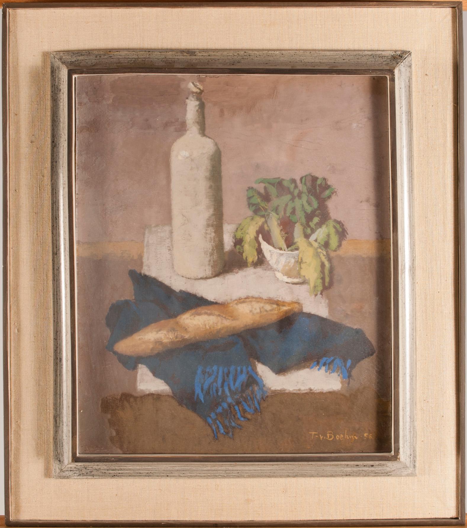 TUOMAS VON BOEHM, olja på skiva, signerad T.v.Boehm och daterad -56.