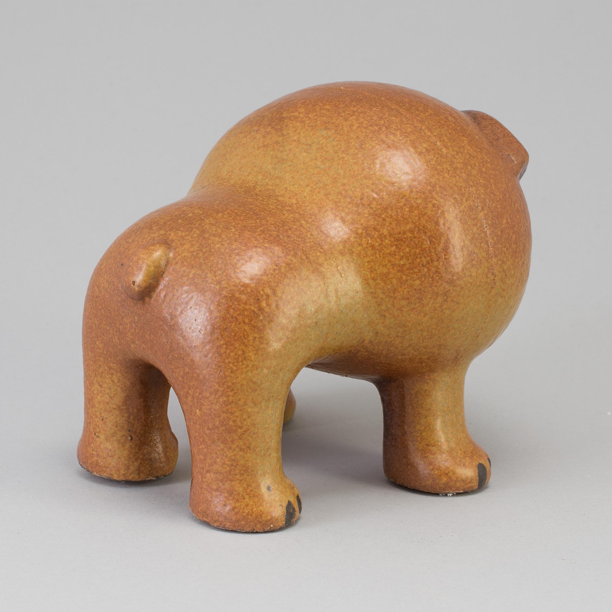 A "Bulldog" figurine by Lisa Larson for Gustavberg.