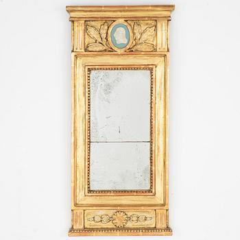 Mirror, late Gustavian, circa 1800.