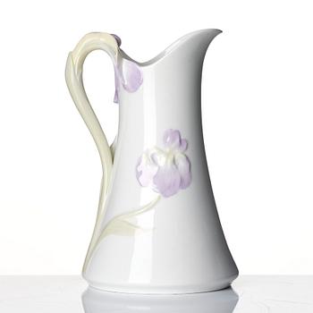 Alf Wallander, a porcelain pitcher, 'Iris', Rörstrand, Jugend (early 1900).