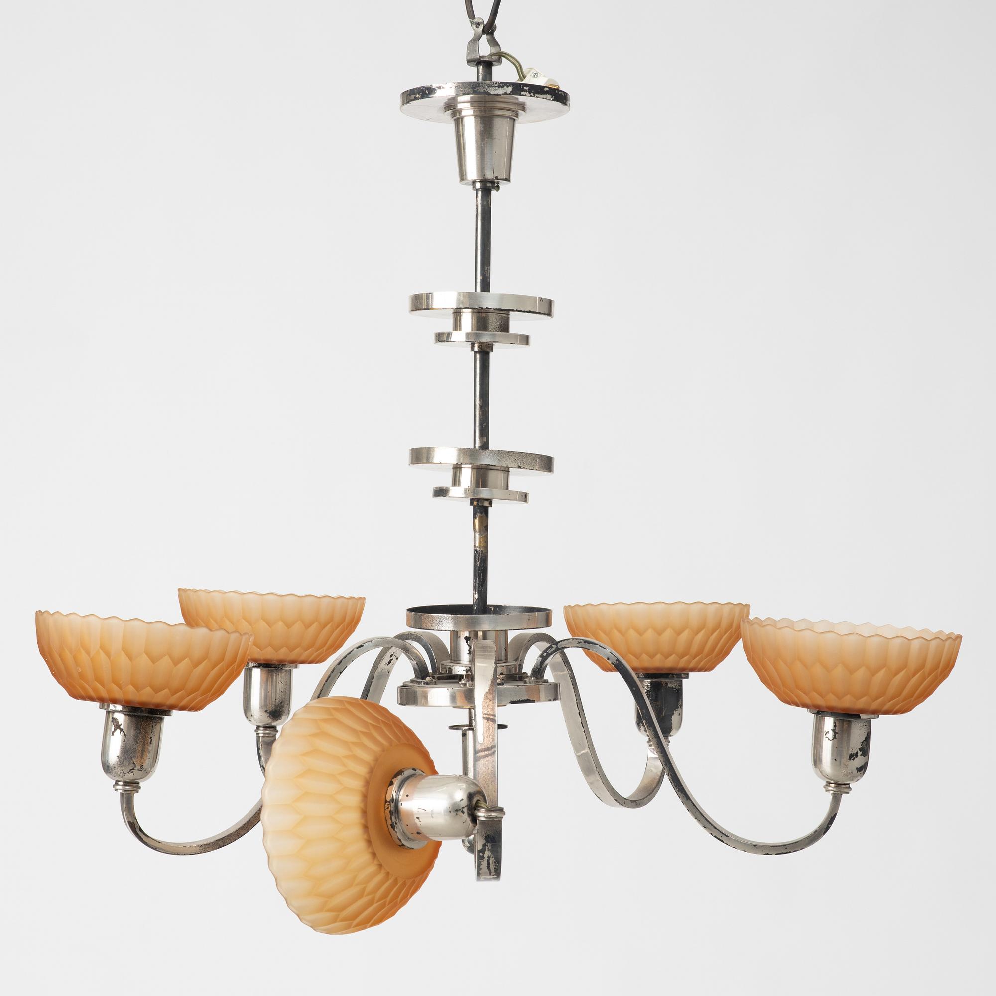 A Swedish ceiling lamp, 1930's.