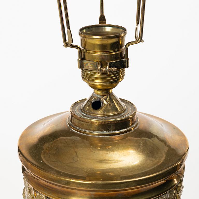 Table lamp, Jugend, Skultuna, around the year 1900.