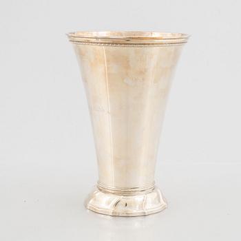 A Swedish Rococo Style Silver Beaker, mark of Guldsmedsaktiebolaget (GAB), Stockholm 1955.