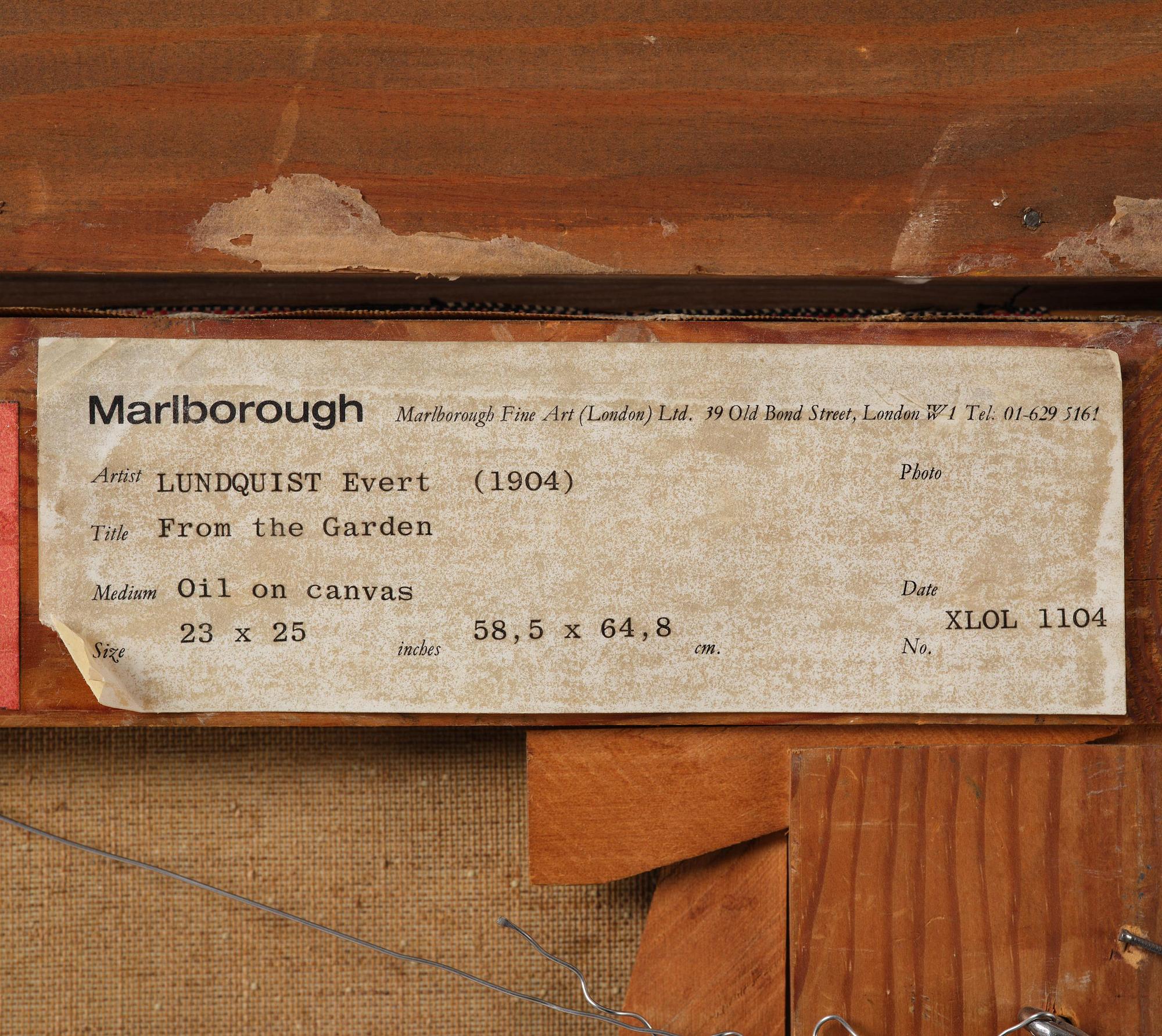 Evert Lundquist, "Från trädgården/Från trädgården II".