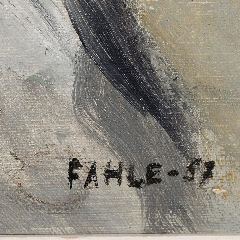 GUSTAF ADOLF FAHLE, olja på pannå, signerad och daterad -57.