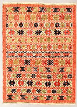 Quilt from Skåne, circa 1900, composed of two sewn together panels, approximately 164x117 cm.