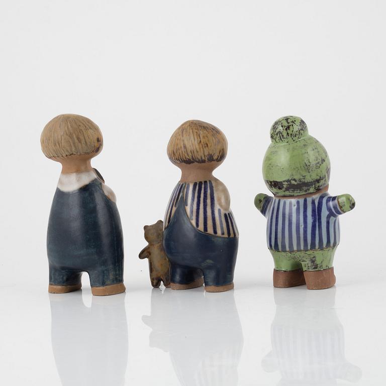 Lisa Larson, six stoneware figurines, Gustavsberg, Sweden.