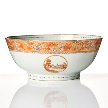 A 'European Subject' punch bowl, Qing dynasty, Jiaqing (1796-1820).