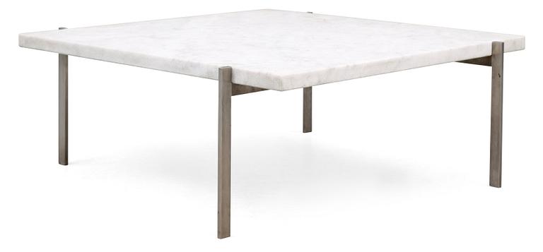 A Poul Kjaerholm 'PK-61' marble top sofa table by Fritz Hansen, Denmark 2004.