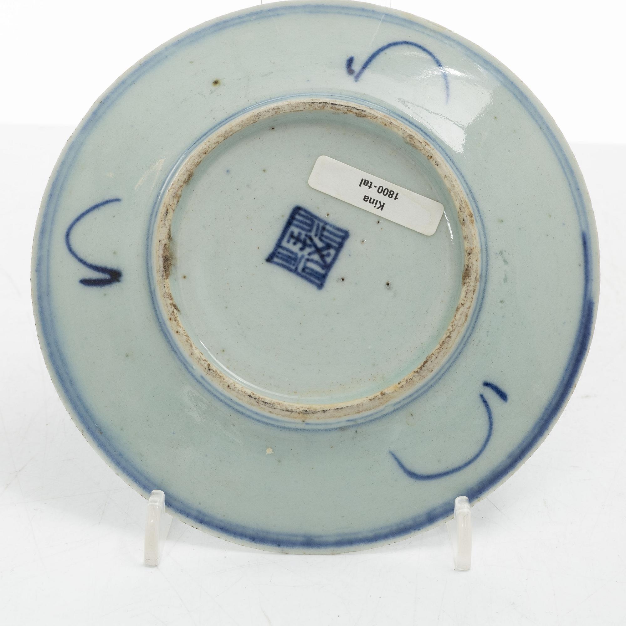 Tallrikar, 14 st, porslin, Kina, 1700-1800-tal.