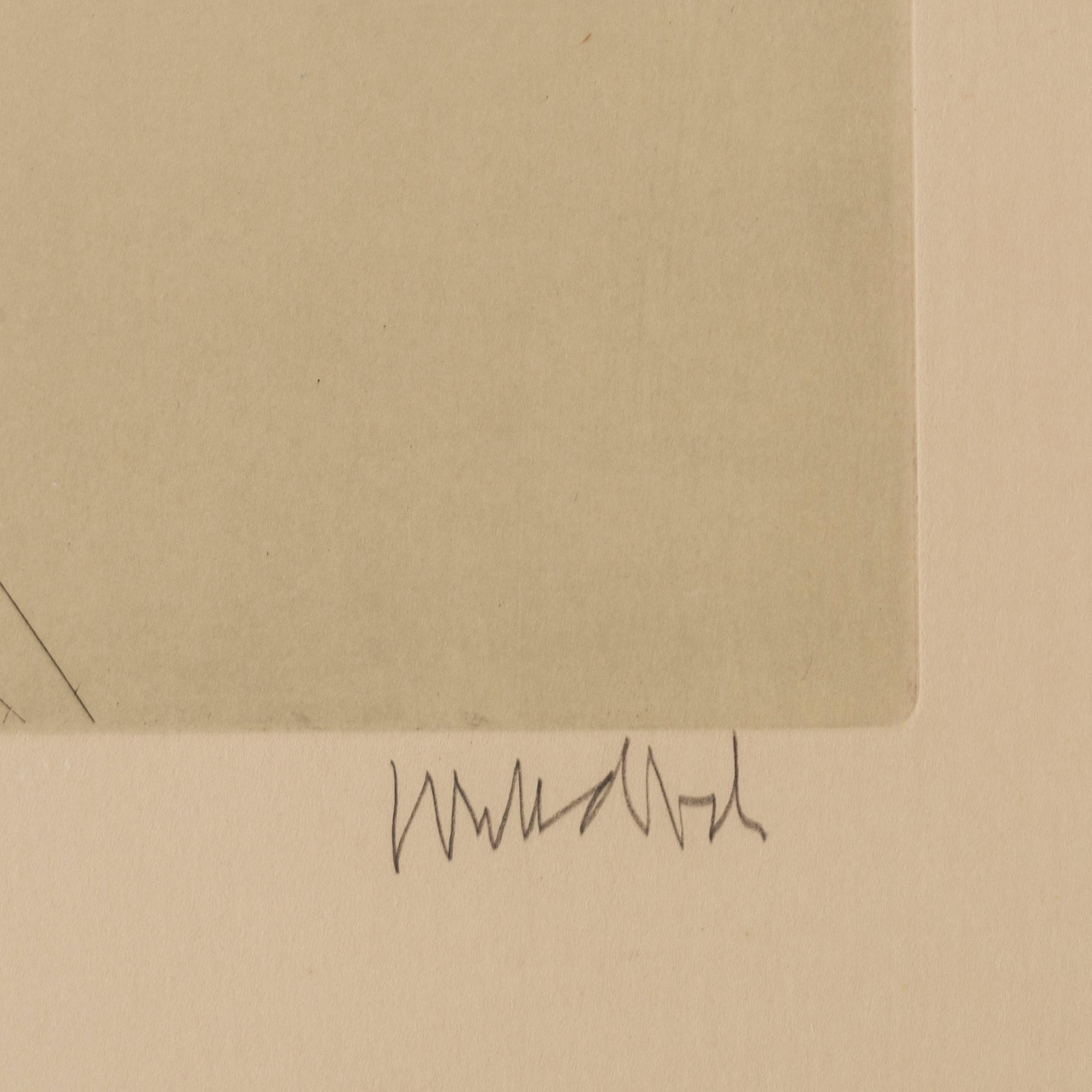 PAUL WUNDERLICH, färgakvatint, signerad och numrerad 90/100.