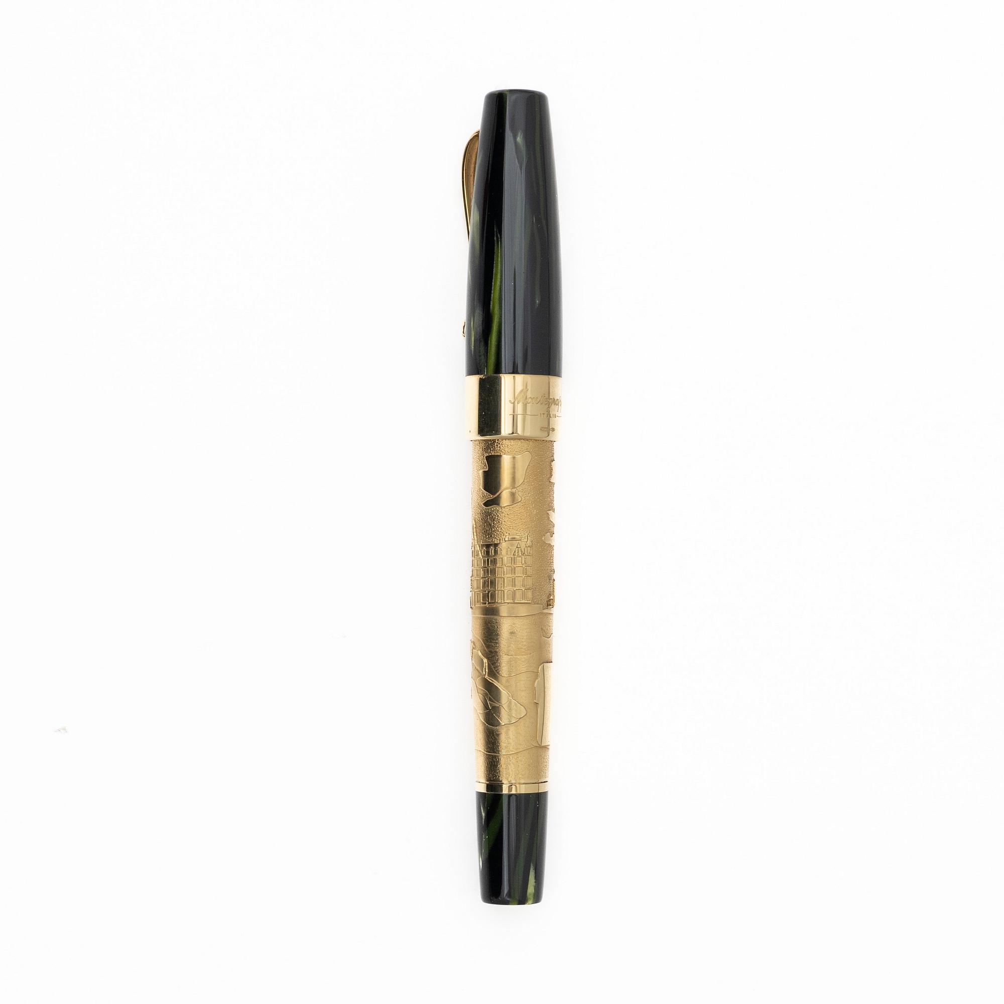Montegrappa, reservoirpenna, "St Andrews", 18 k guld, numrerad 00/18.