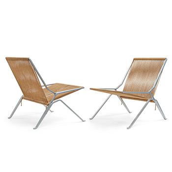 Poul Kjaerholm, a pair of "PK 25" easy chairs, "The Element Chair", edition E Kold Christensen, Denmark.