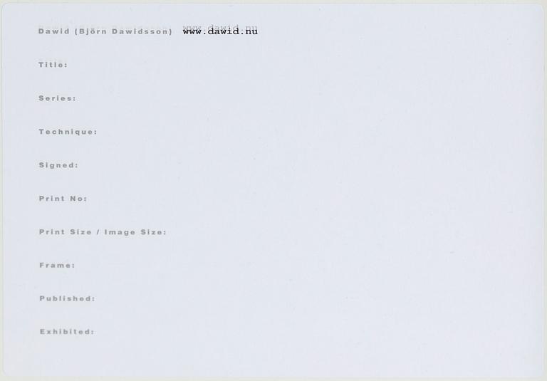 DAWID, pigment. Signed and numbered 2/5. Dated -0.