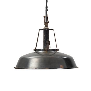 A metal ceiling light, 20th century.