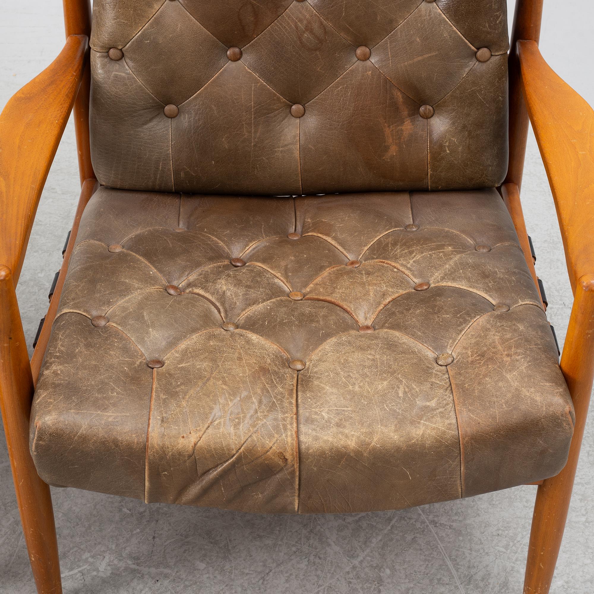 Ingemar Thillmark, armchairs, a pair, "Läckö", OPE Möbel. 1960s.