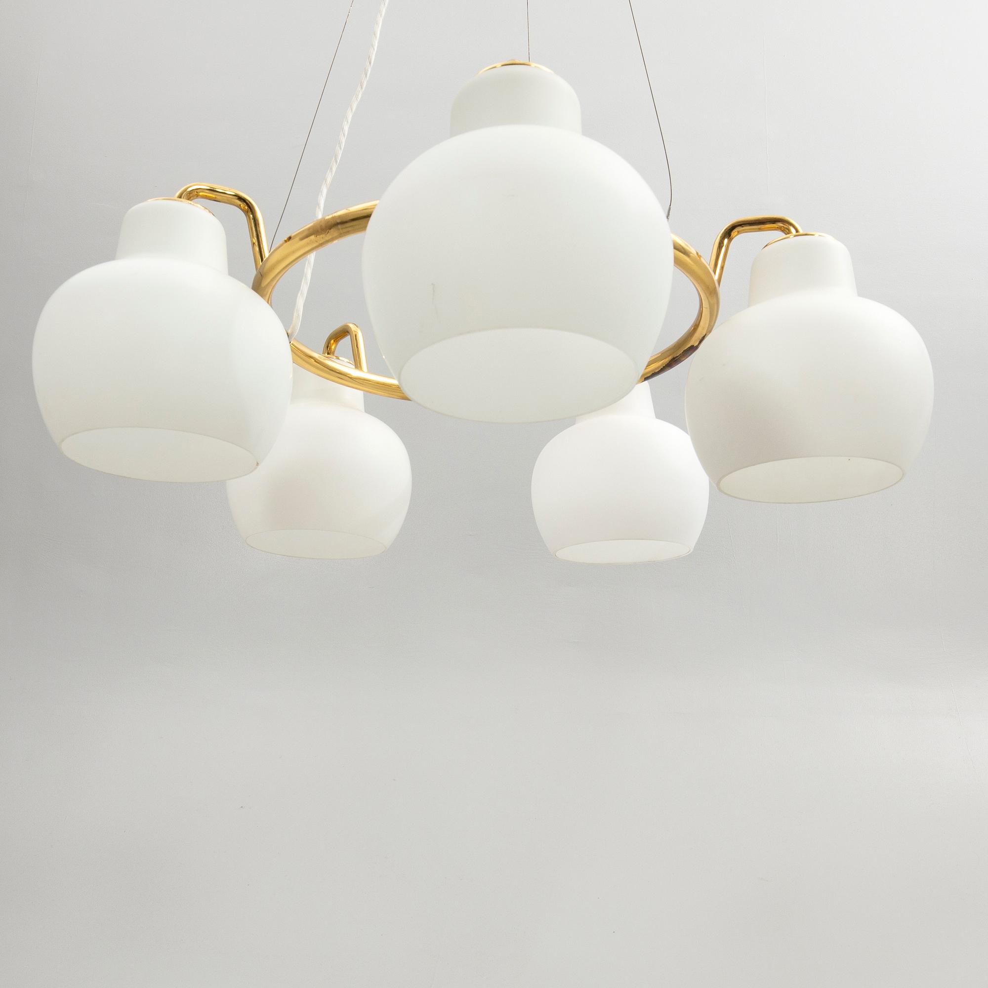 Vilhelm Lauritzen, Ceiling lamp, "VL Ring Crown 5", Louis Poulsen, Denmark.