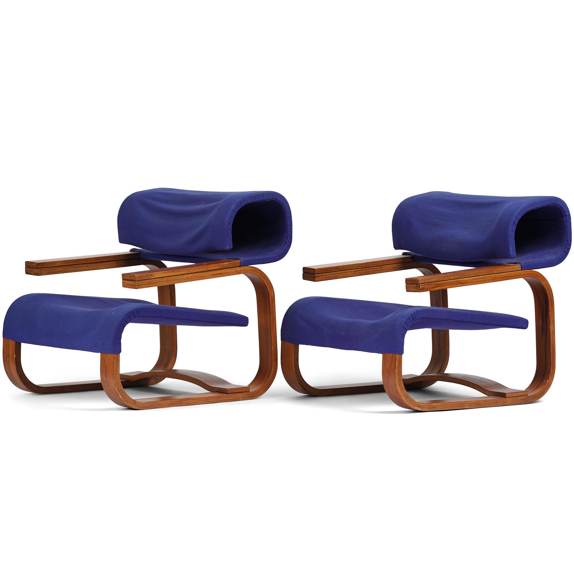 Jan Bocan, fåtöljer, ett par, Thonet, utförda för Tjeckoslovakiska ambassaden, Stockholm 1972.