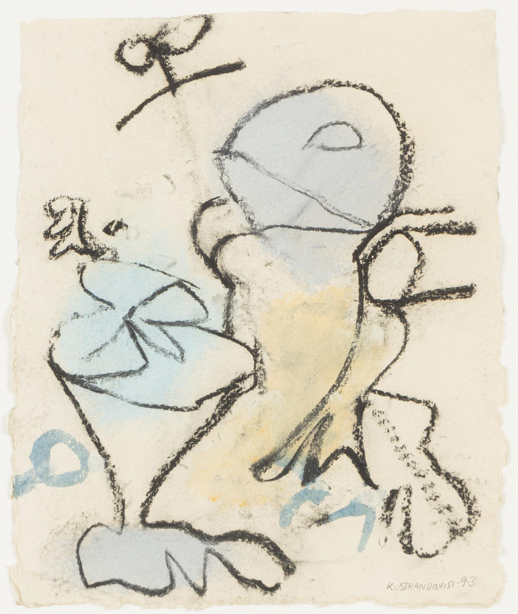 Kjell Strandqvist, watercolour & pastel, signed and dated -93.