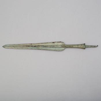 A bronze spearhead, probably Loristan around 1000 B.C.