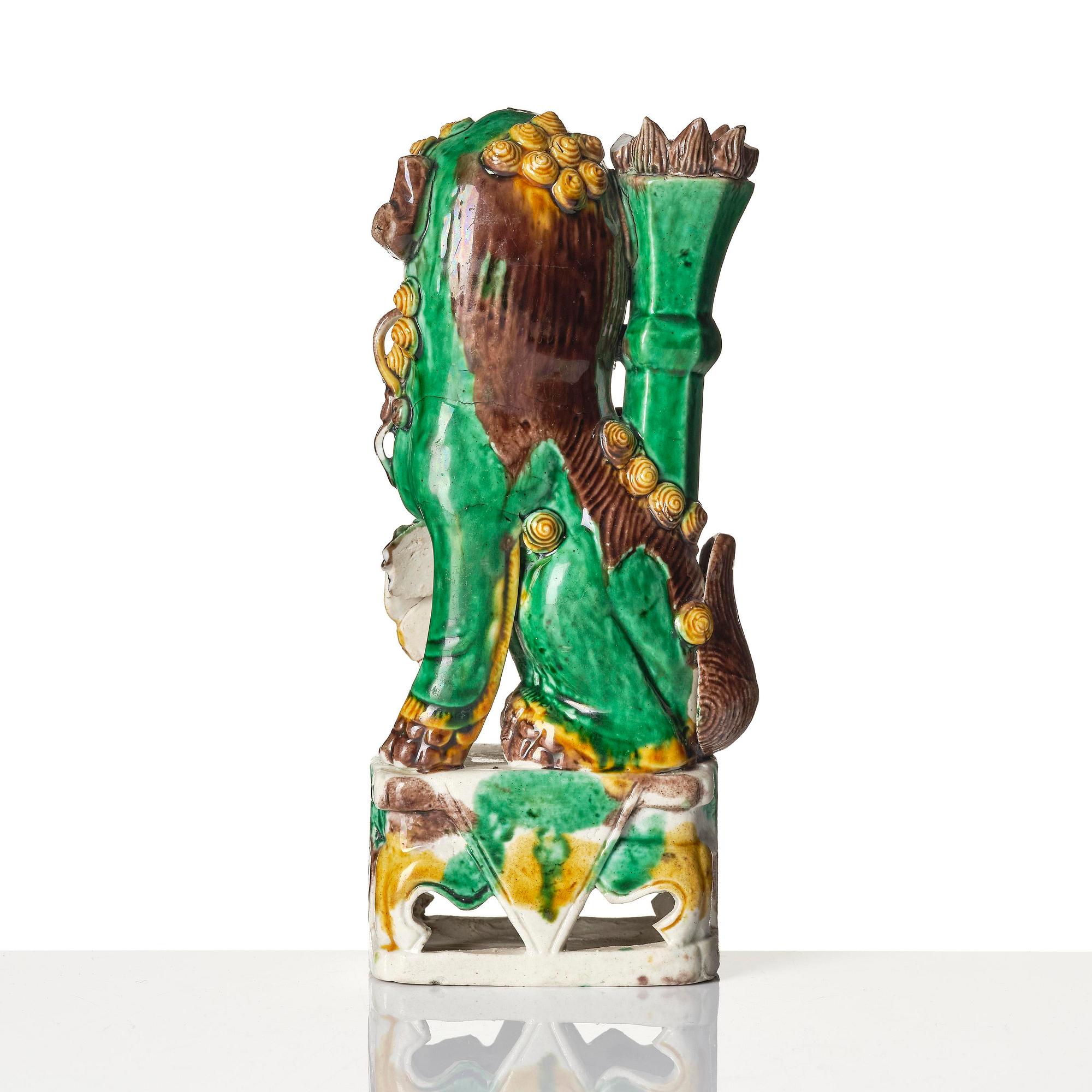 A group of sancai-glazed scholar's objects, Qing dynasty, Kangxi (1662-1722).