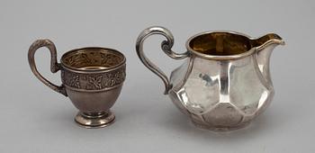 GRÄDDSNÄCKA OCH KOPP, 84 silver. Ryssland. Vikt 271 g.